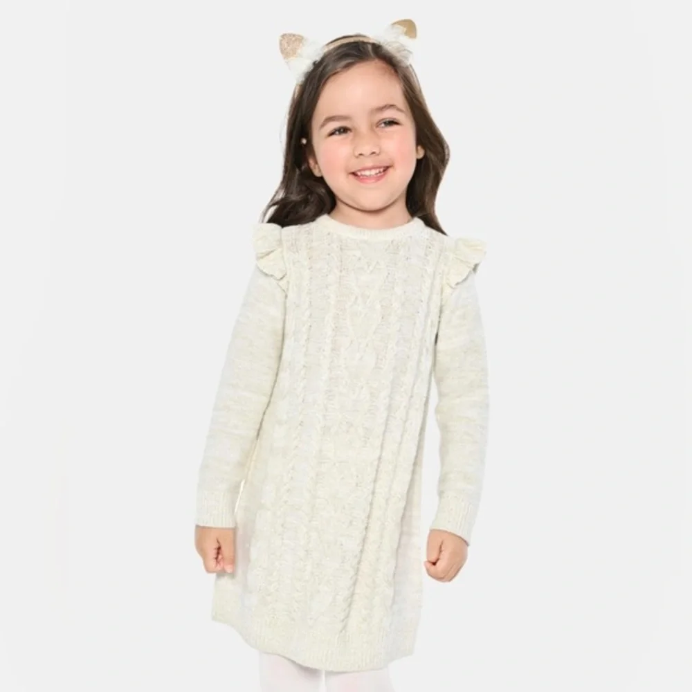 NWT! Cable Knit Ruffle Sweater Dress - Bunnys‎ Tail